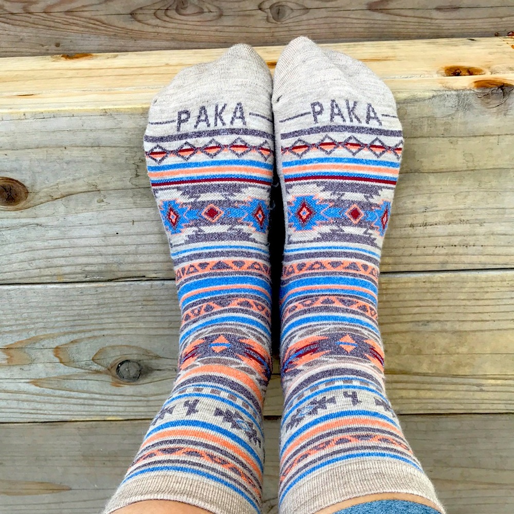 Alpaca wool socks size large size 8-10.5